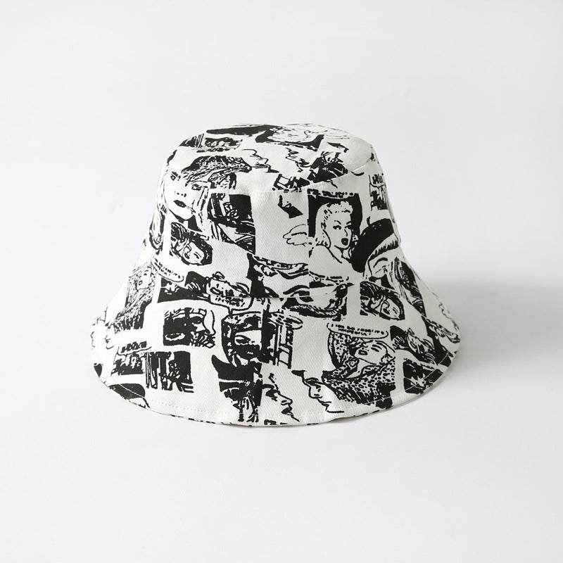 Wholesale Cotton Anime Graffiti Bucket Hat